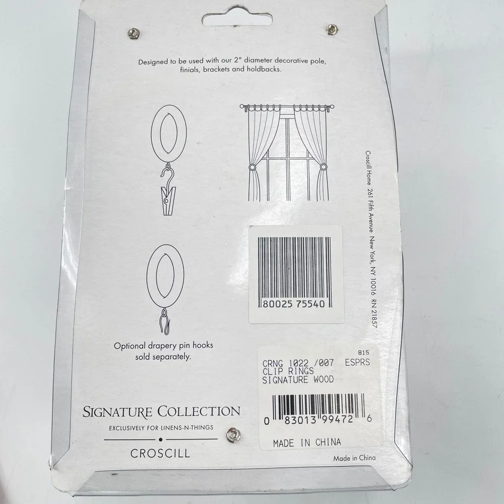 Croscill Signature Collection 14 Drapery Rings‎ 2